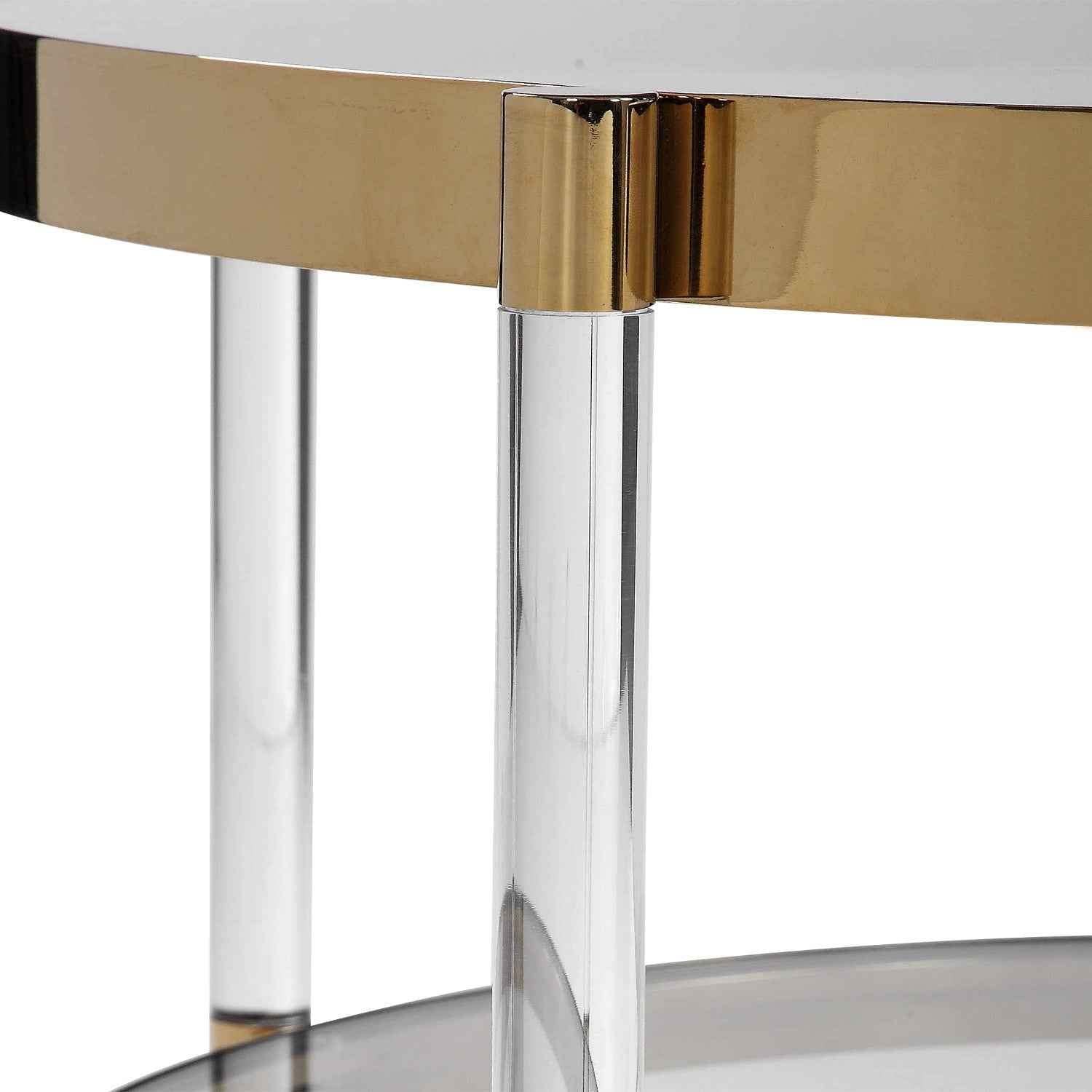 ALLURE GOLD & ACRYLIC COFFEE TABLE