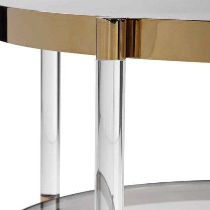 ALLURE GOLD & ACRYLIC COFFEE TABLE