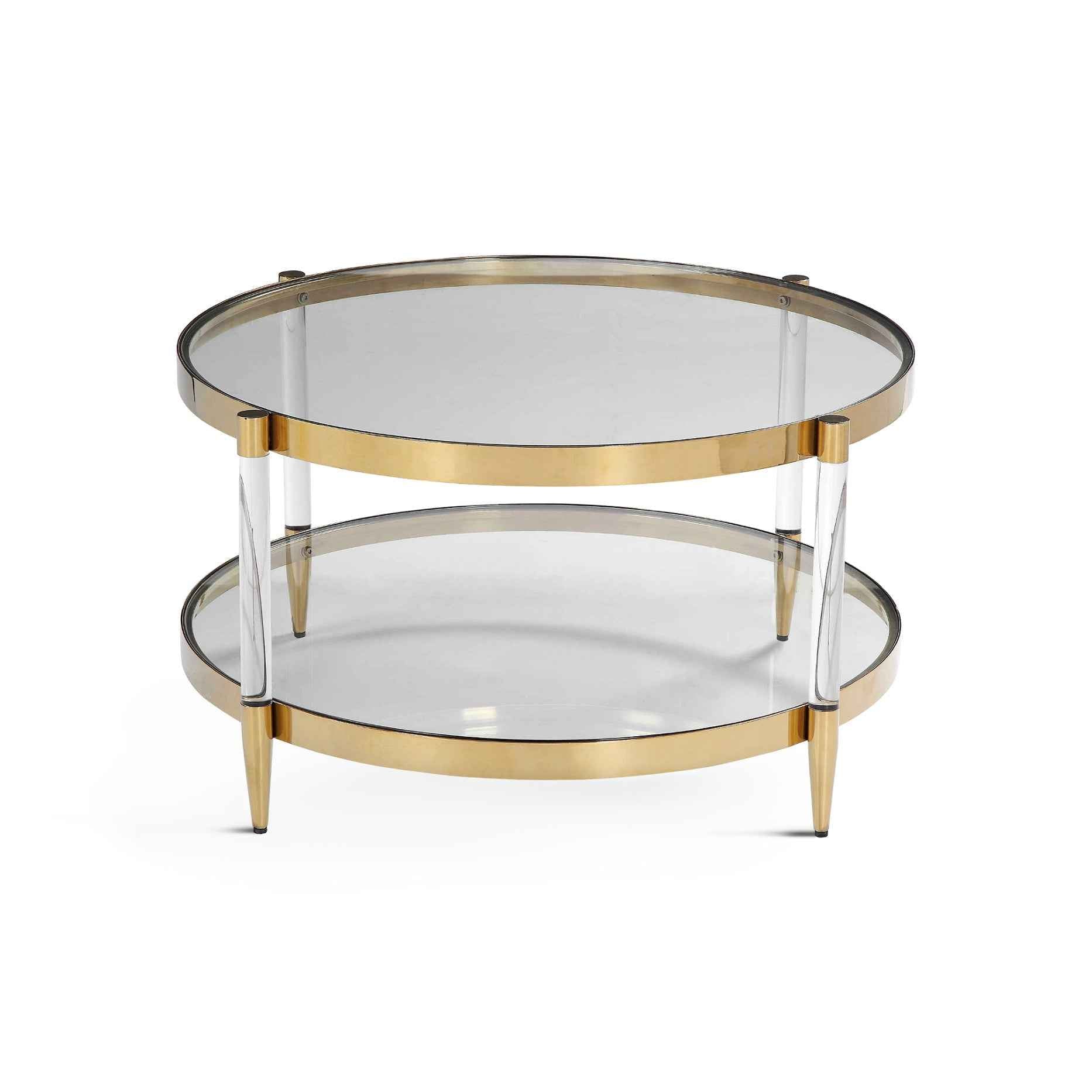 ALLURE GOLD & ACRYLIC COFFEE TABLE