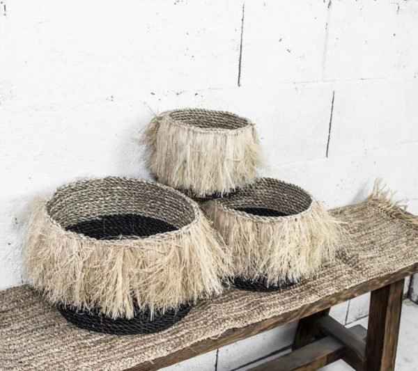 ALOHA BASKETS | BLACK | SET OF 3