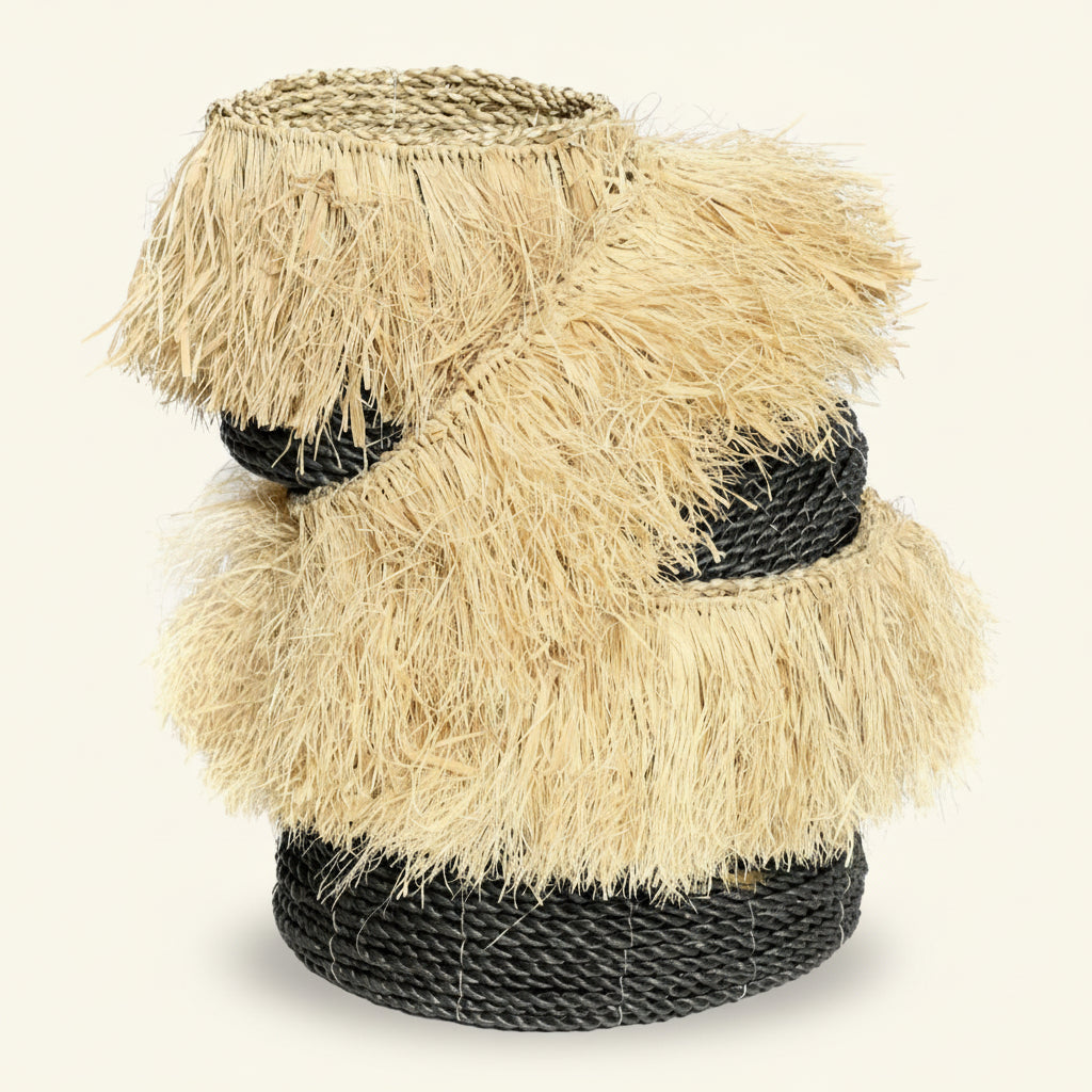 ALOHA BASKETS | BLACK | SET OF 3