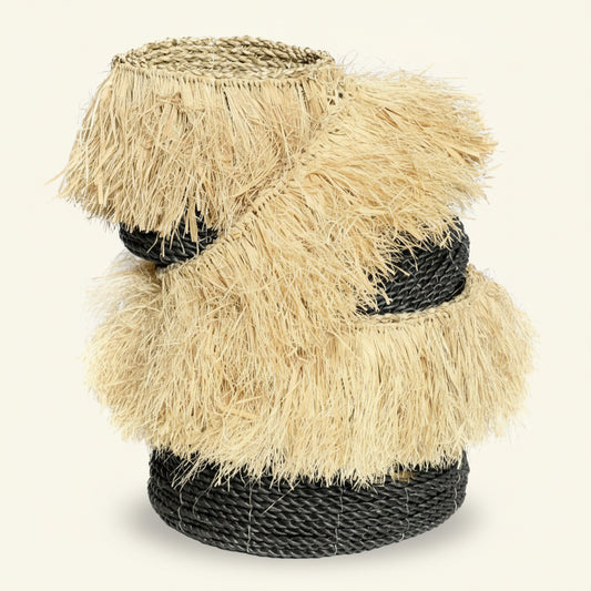 ALOHA BASKETS | BLACK | SET OF 3