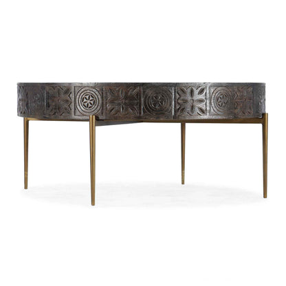 AMAYA CARVED WOOD COFFEE TABLE
