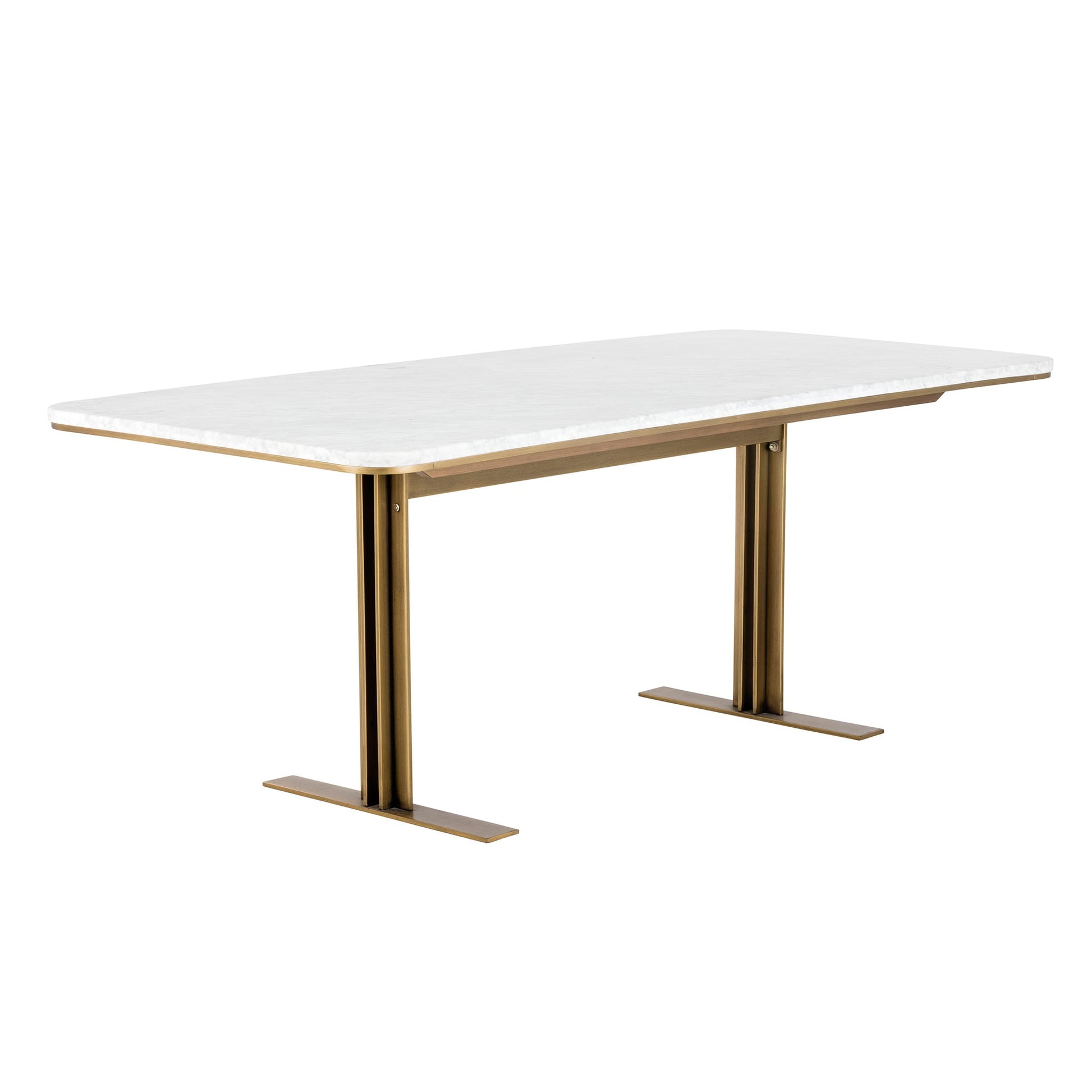 AMBROSIA 79" DINING TABLE - WHITE MARBLE