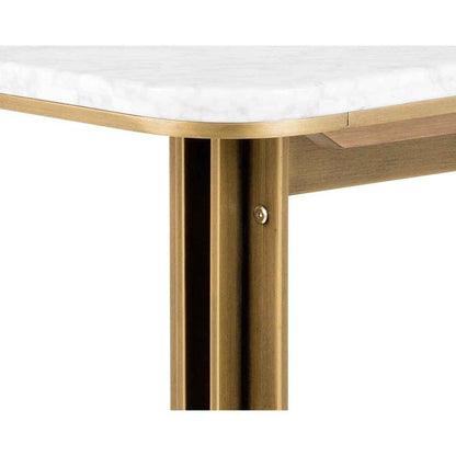 AMBROSIA 79" DINING TABLE - WHITE MARBLE