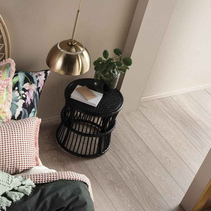 ANNA SIDE TABLE / ANTIQUE BROWN RATTAN