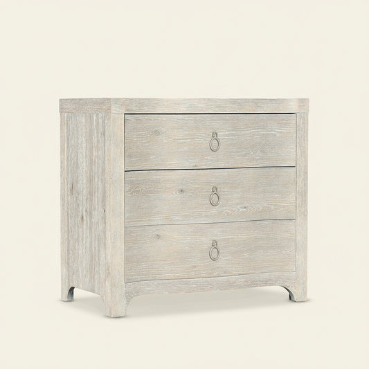 ANTIQUA NIGHTSTAND: WHITEWASHED OAK
