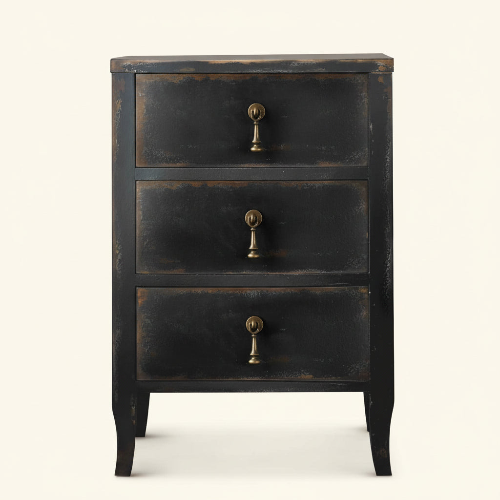 ANTIQUE BLACK TELEPHONE TABLE