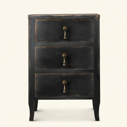 ANTIQUE BLACK TELEPHONE TABLE