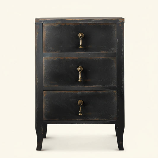 ANTIQUE BLACK TELEPHONE TABLE