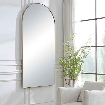 ARCH DRESSING MIRROR: ANTIQUE BRASS