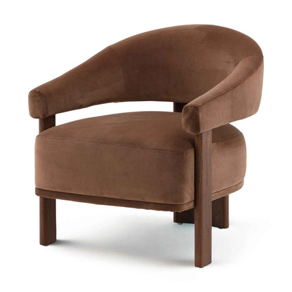 ARNIE CHOCOLATE VELVET ACCENT CHAIR