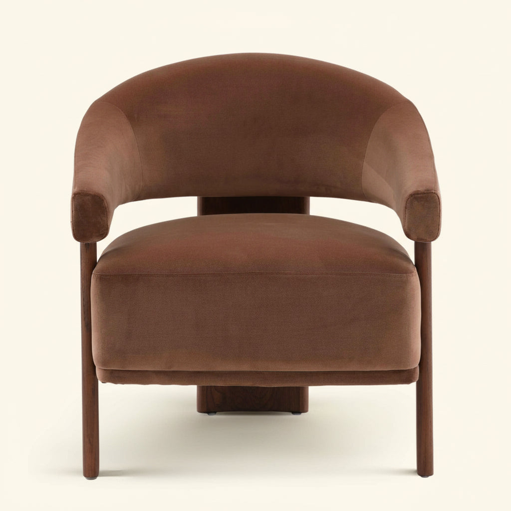 ARNIE CHOCOLATE VELVET ACCENT CHAIR