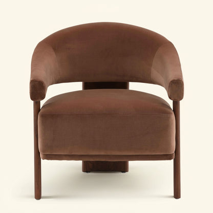 ARNIE CHOCOLATE VELVET ACCENT CHAIR