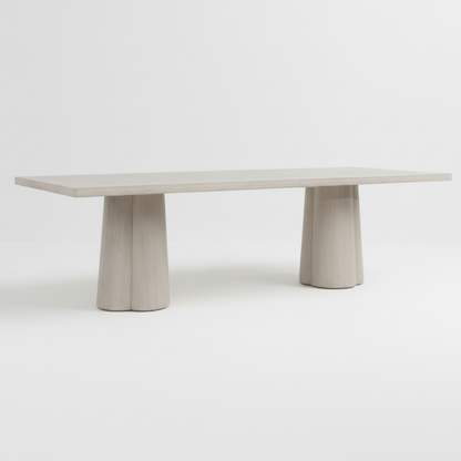 ARYA WHITEWASHED DINING TABLE
