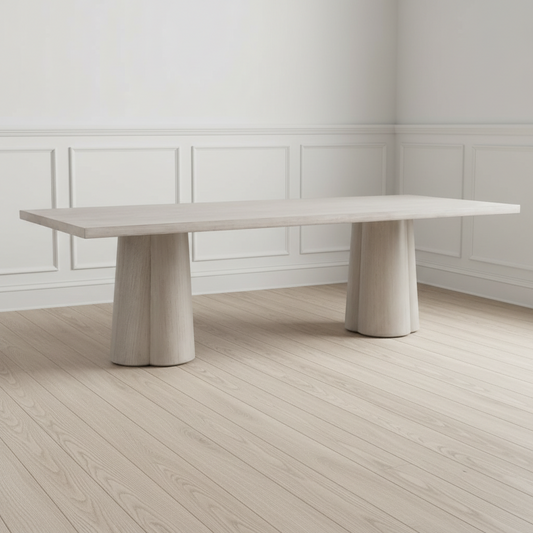 ARYA WHITEWASHED DINING TABLE
