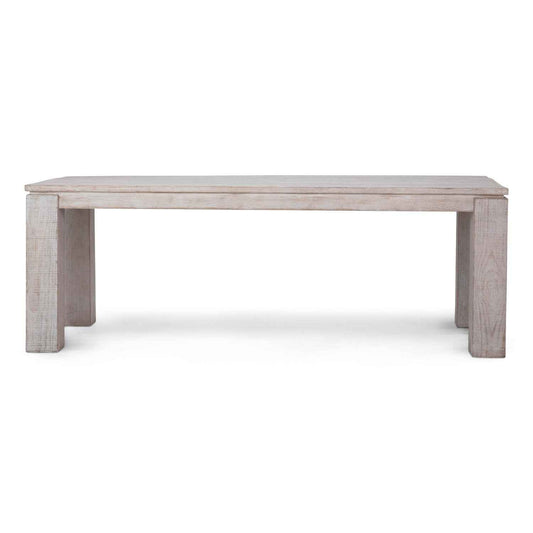 ASPEN RUSTIC WHITE WASHED PINE DINING TABLE