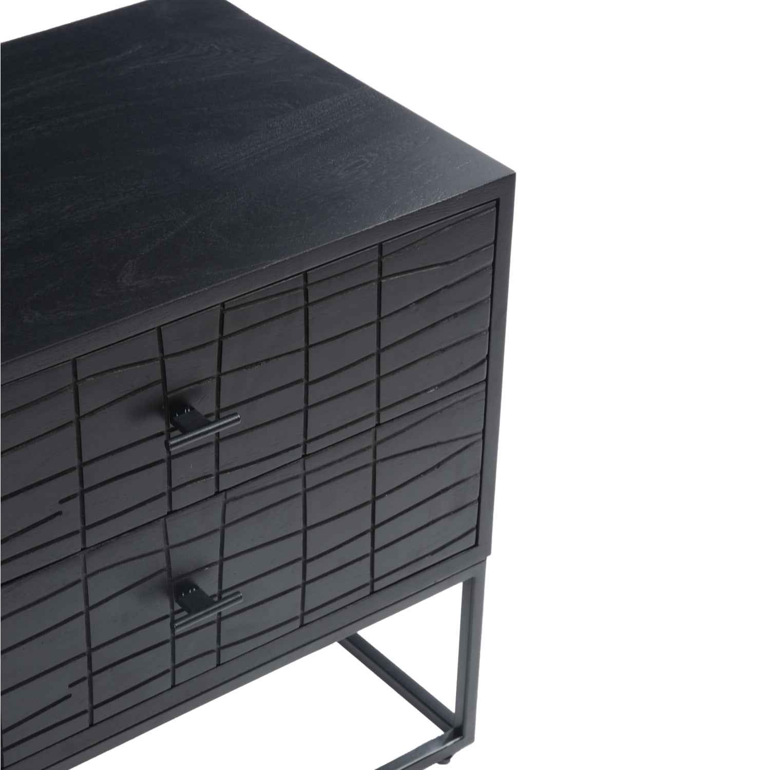 ATELIER NOIR CARVED WOOD NIGHTSTAND