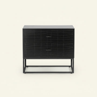 ATELIER NOIR CARVED WOOD NIGHTSTAND