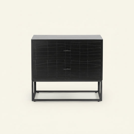 ATELIER NOIR CARVED WOOD NIGHTSTAND