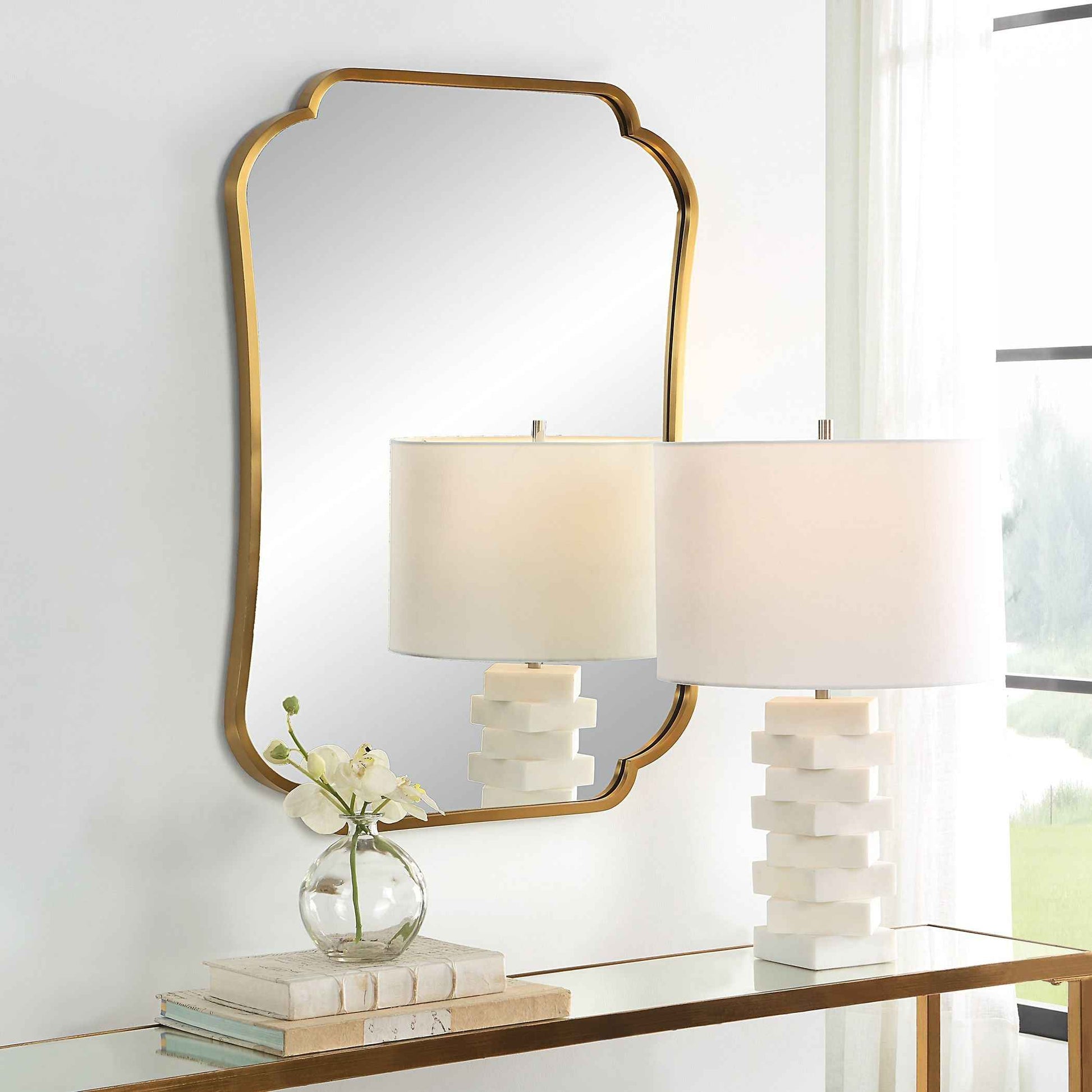 ATHENA GOLD VANITY MIRROR