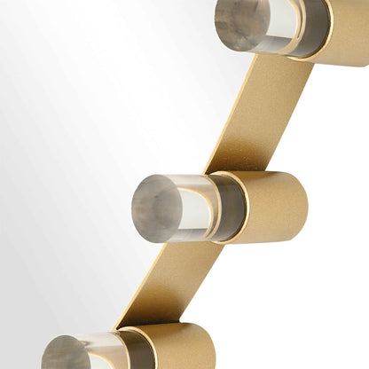 AVELYNE ACRYLIC + BRASS ROUND MIRROR