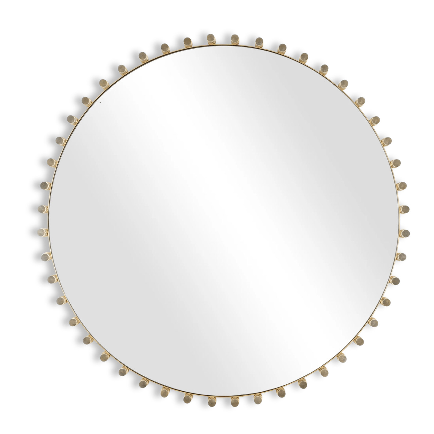 AVELYNE ACRYLIC + BRASS ROUND MIRROR