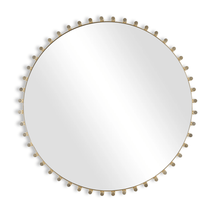 AVELYNE ACRYLIC + BRASS ROUND MIRROR