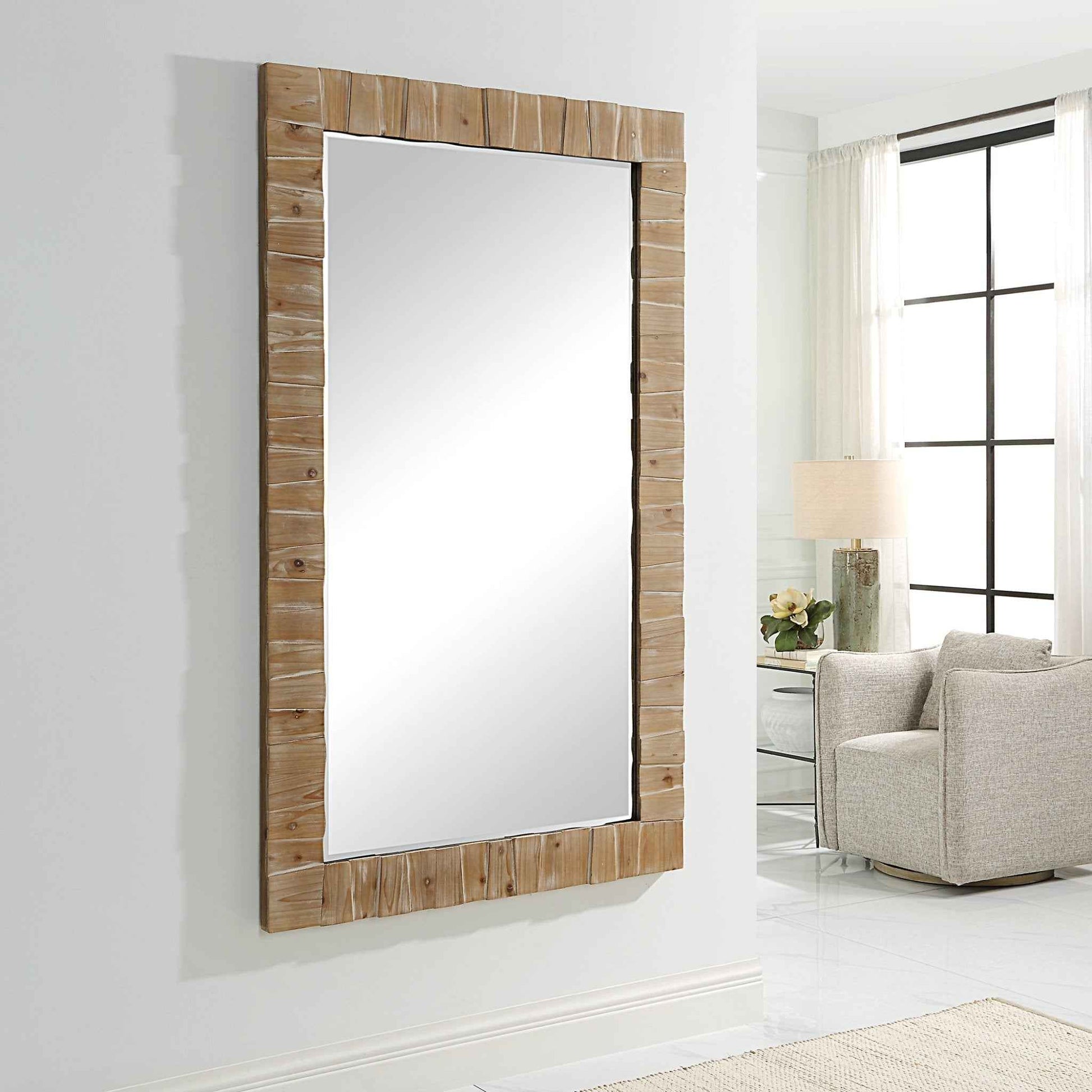 AYANNA OVER-SIZED WOOD MIRROR