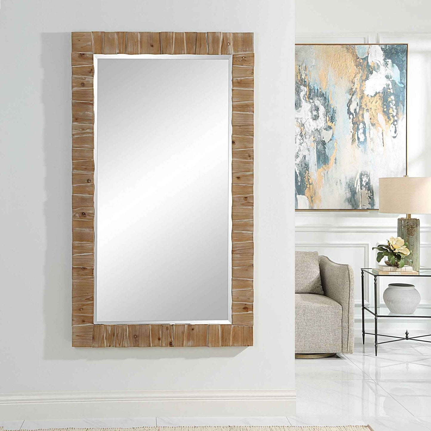 AYANNA OVER-SIZED WOOD MIRROR