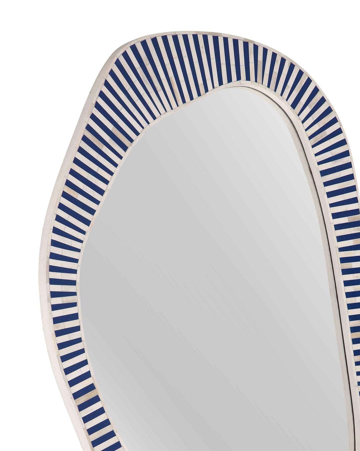 Rhodes - Wall Mirror - Blue / White