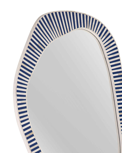 Rhodes - Wall Mirror - Blue / White