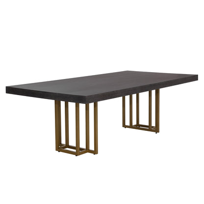 BALDESSARA 94.5" DINING TABLE - BROWN