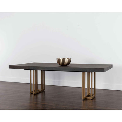 BALDESSARA 94.5" DINING TABLE - BROWN