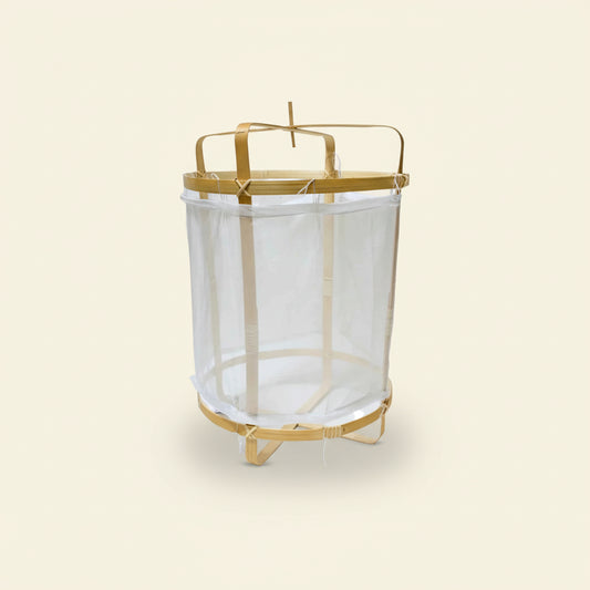 BAMBOO PENDANT | WHITE COTTON