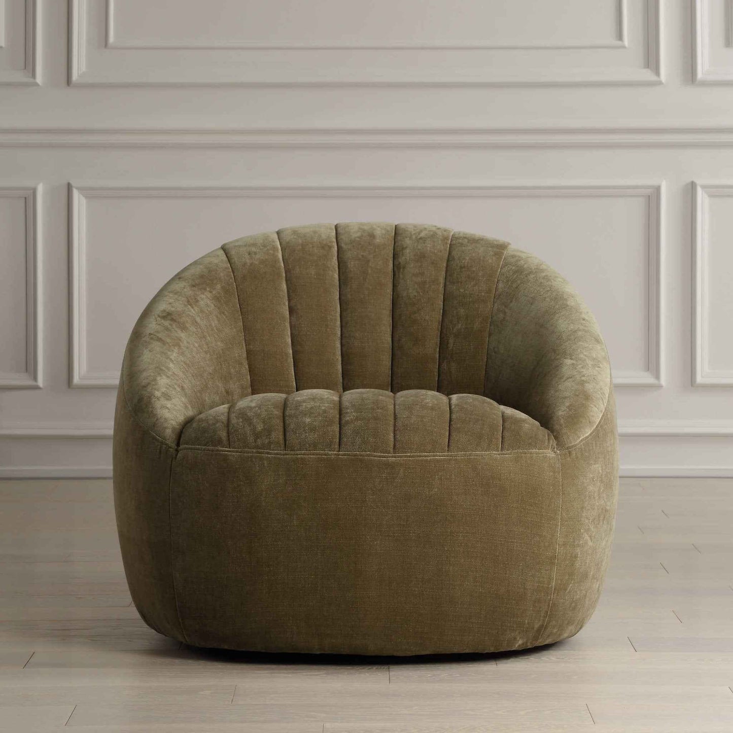BARROW CHAMBRAY CHENILLE SWIVEL CHAIR