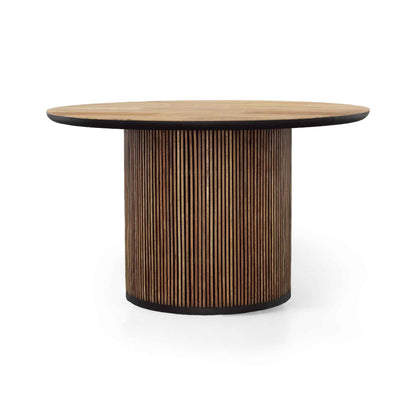 BASKURO ROUND TEAK DINING TABLE