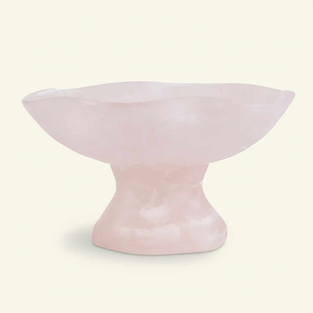 RESIN ORGANIC FRUIT STAND | PINK WHITE