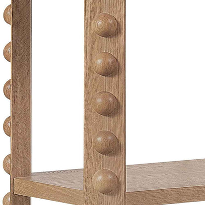 MARGO BEADED OAK ETAGERE