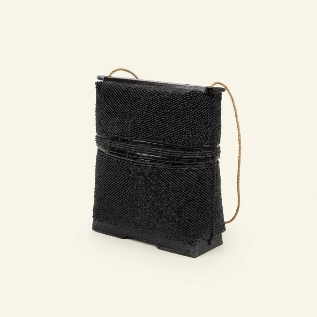 BEADED TREASURE BOX | BLACK