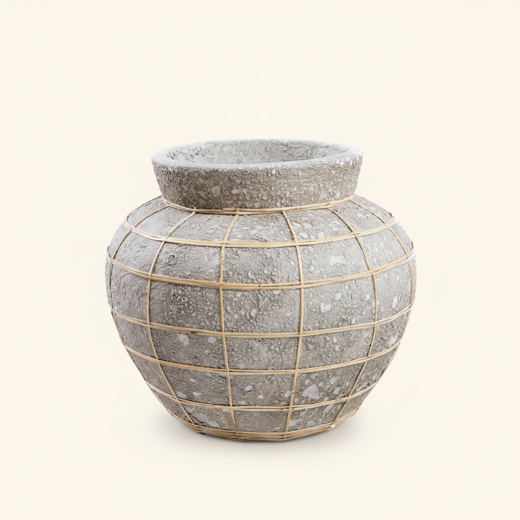 BELLY TERRACOTTA VASE | CONCRETE | LARGE