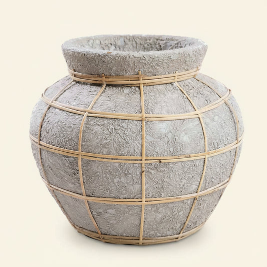 BELLY TERRACOTTA VASE | CONCRETE | MEDIUM