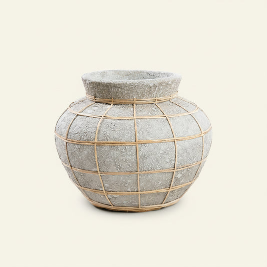BELLY TERRACOTTA VASE | CONCRETE | SMALL