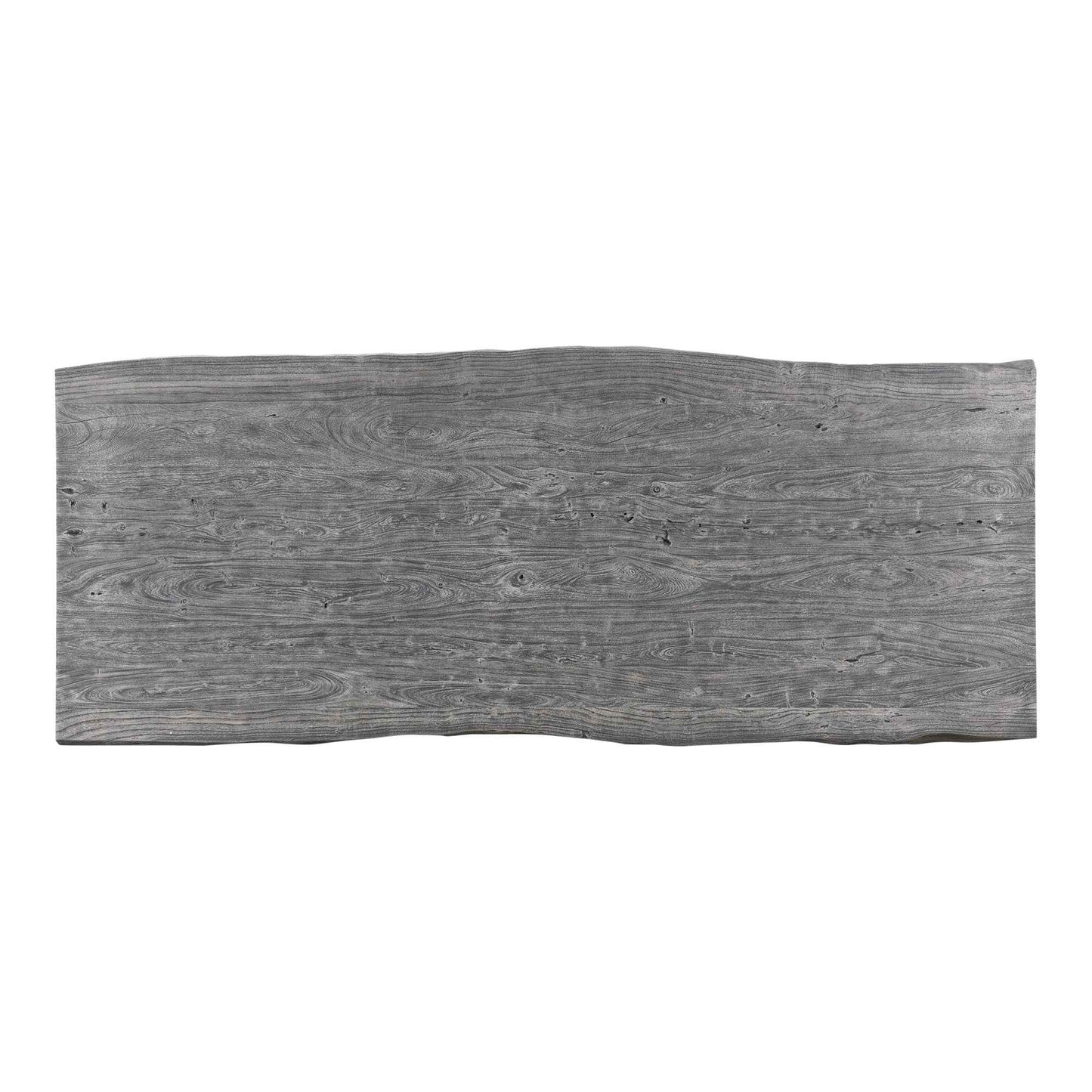 BENT IRON WEATHERED GREY LIVE-EDGE DINING TABLE