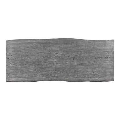 BENT IRON WEATHERED GREY LIVE-EDGE DINING TABLE