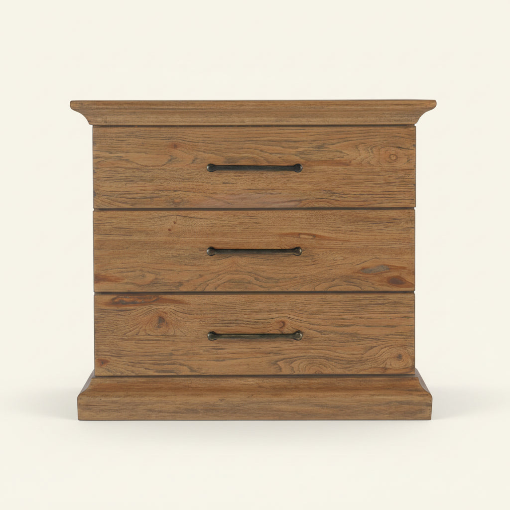 BIG SKY THREE DRAWER NIGHTSTAND: NATURAL