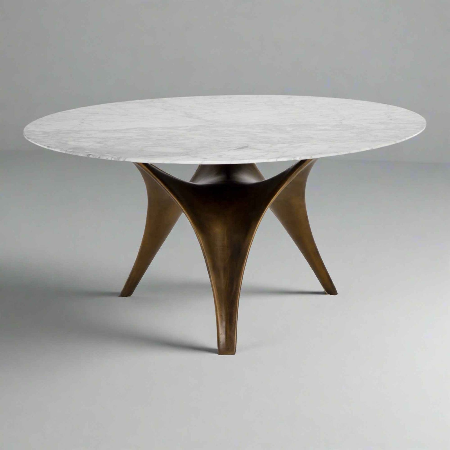 BIJON 59"RD MARBLE TOP DINING TABLE