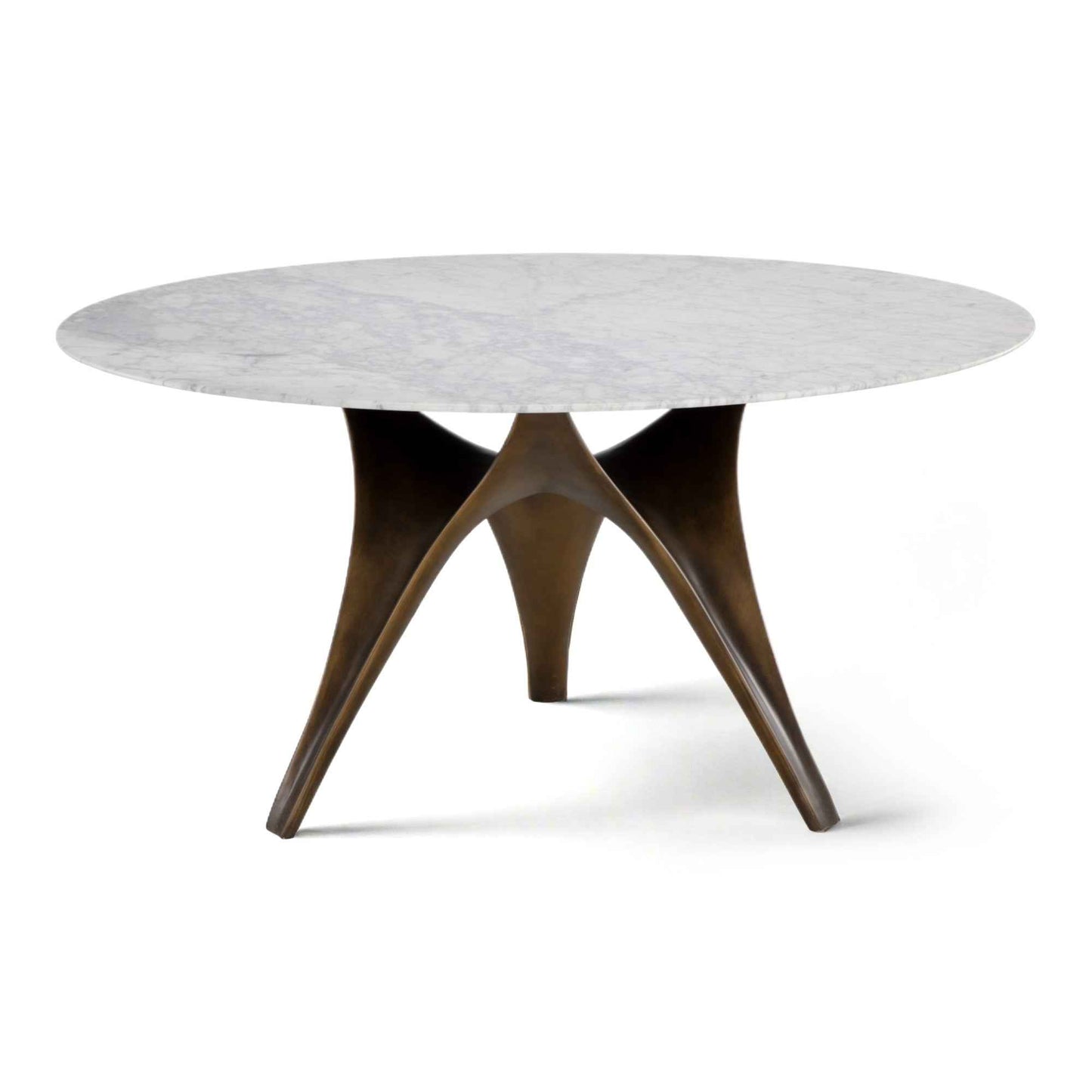 BIJON 59"RD MARBLE TOP DINING TABLE