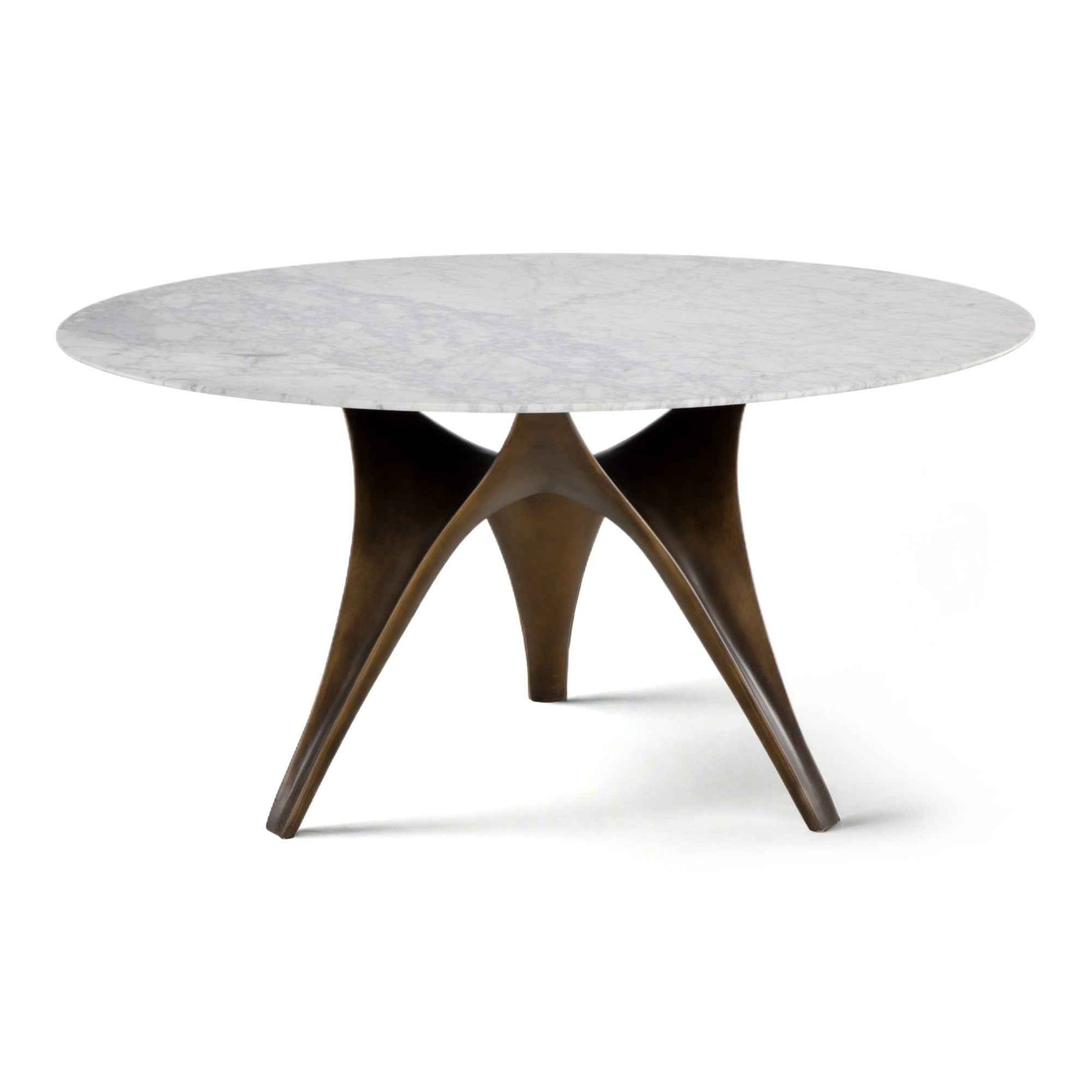 BIJON 59"RD MARBLE TOP DINING TABLE