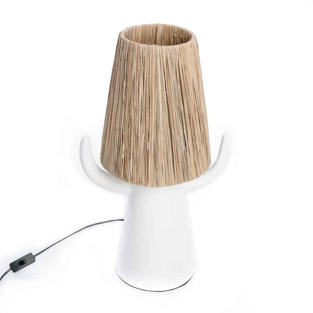 BILLY BOB TABLE LAMP | WHITE + NATURAL